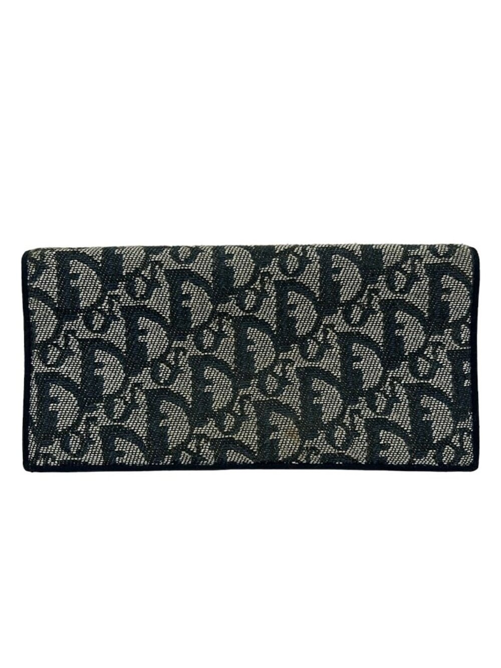 Dior Wallet Logo Glam Dark Navy Ivory